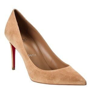 Christian Louboutin Kate 85 Suede Pump - Size 42 (US 10/10.5) - Brown/Tan